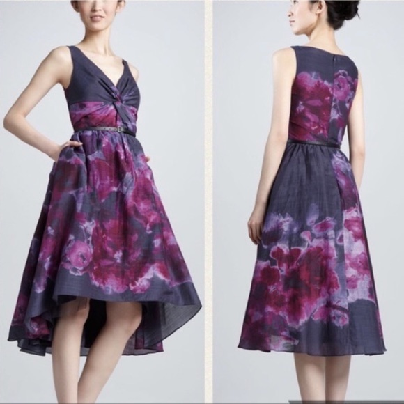 LELA ROSE TARGET NEIMAN MARCUS Women's Watercolor Silk Blend Dress Purple NWT 6 - Picture 9 of 16